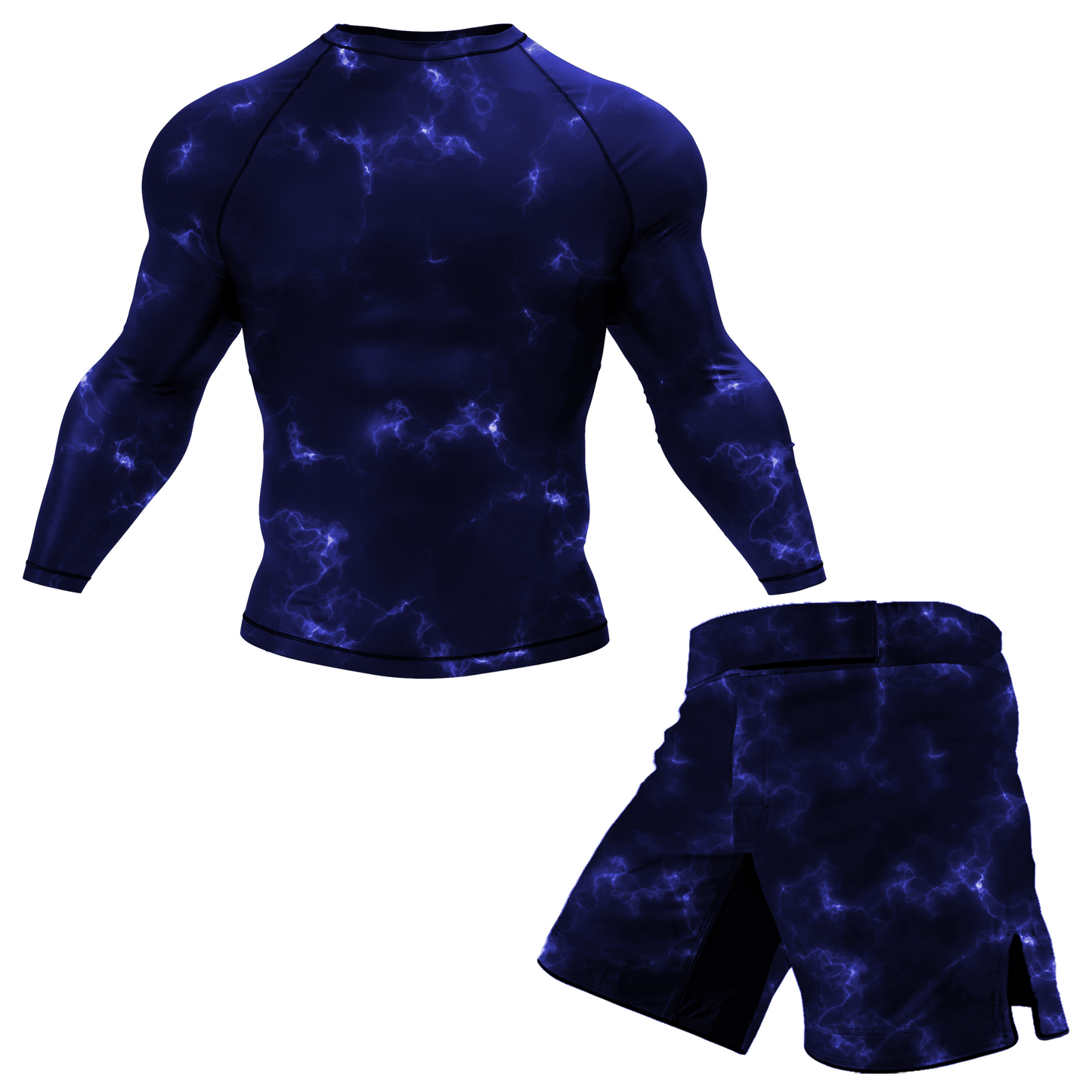 Blue Marble Lightning BJJ Shorts