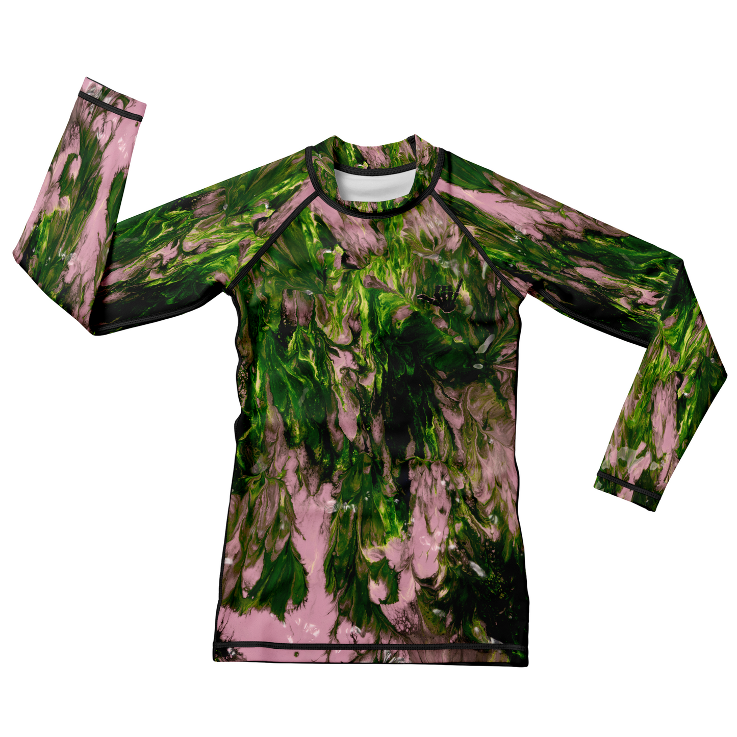 Pink Nature Grip Kids BJJ Rash Guard