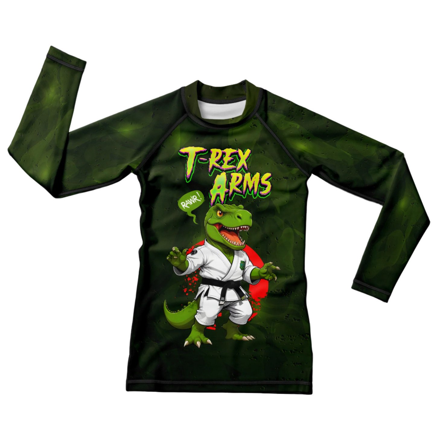 Camiseta de protección contra erupciones de BJJ para niños T-Rex Arms
