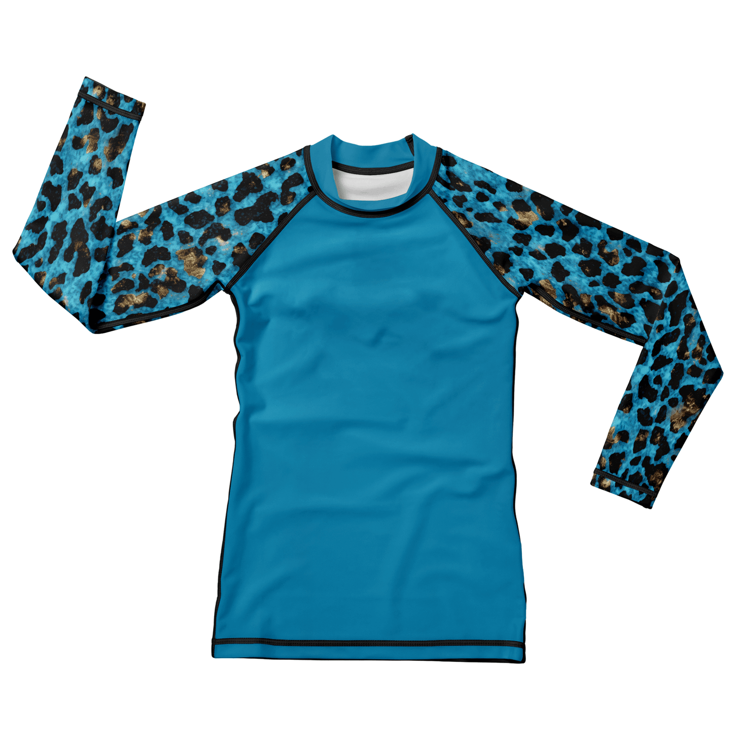 Blue Leopard Kids BJJ Rash Guard