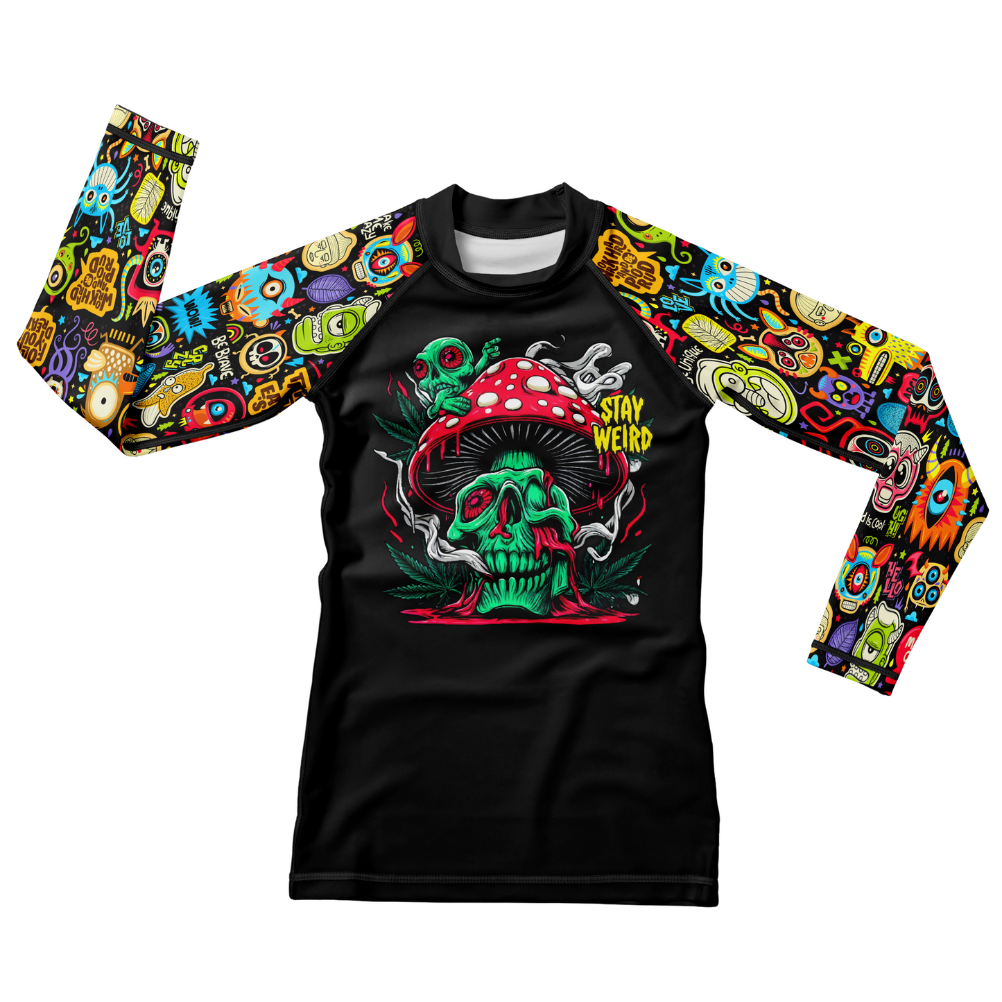 Stay Weird Doodle Kids BJJ Rash Guard