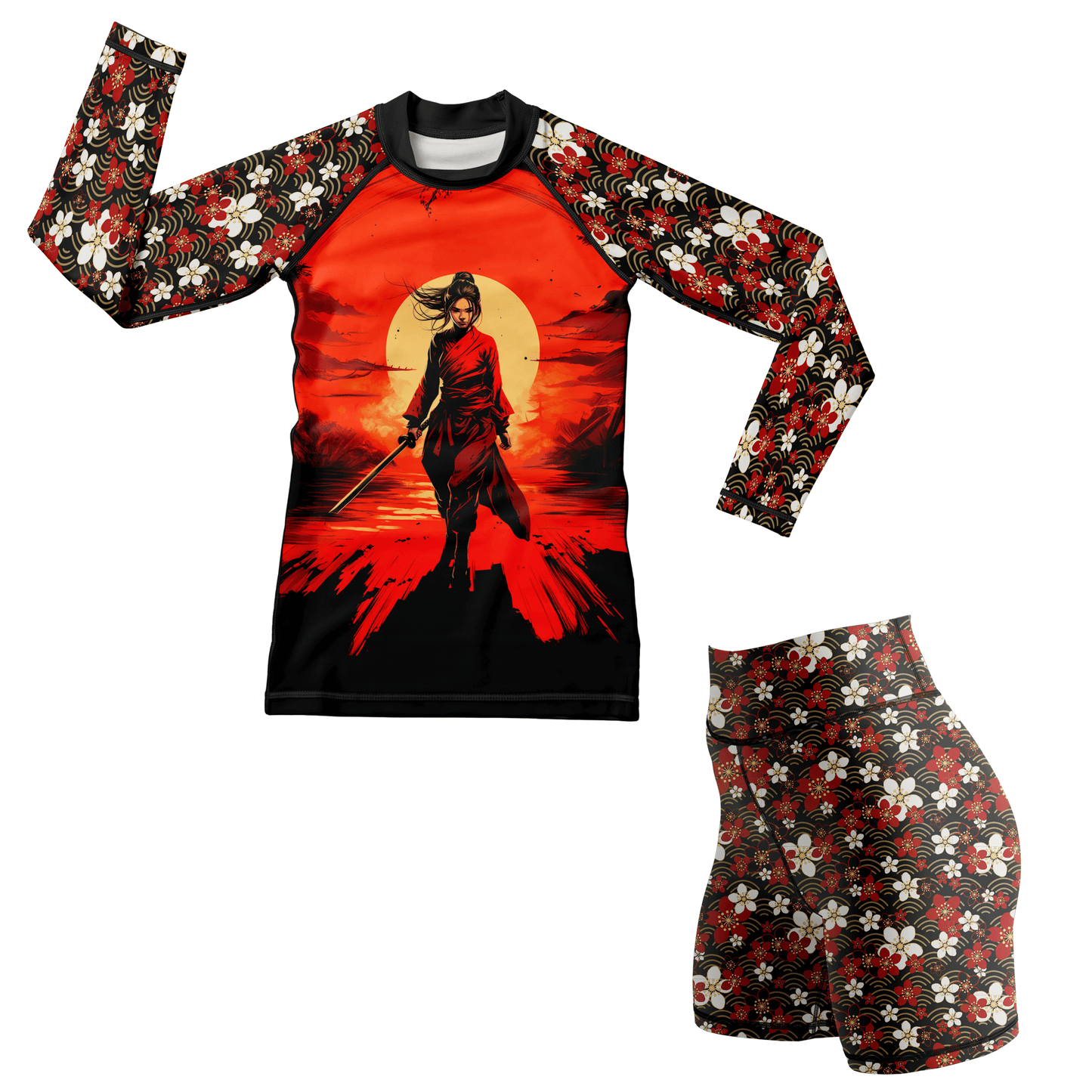 Dark Cherry Kids BJJ Rash Guard