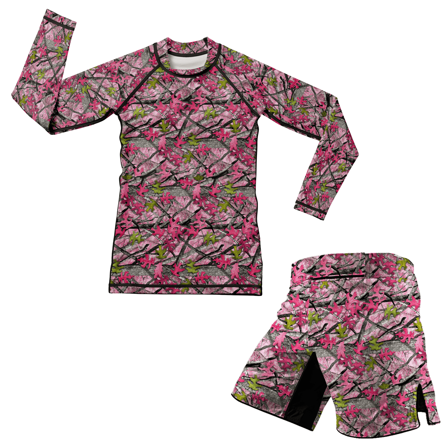 Pink Camo Tree Kids BJJ/ MMA Shorts