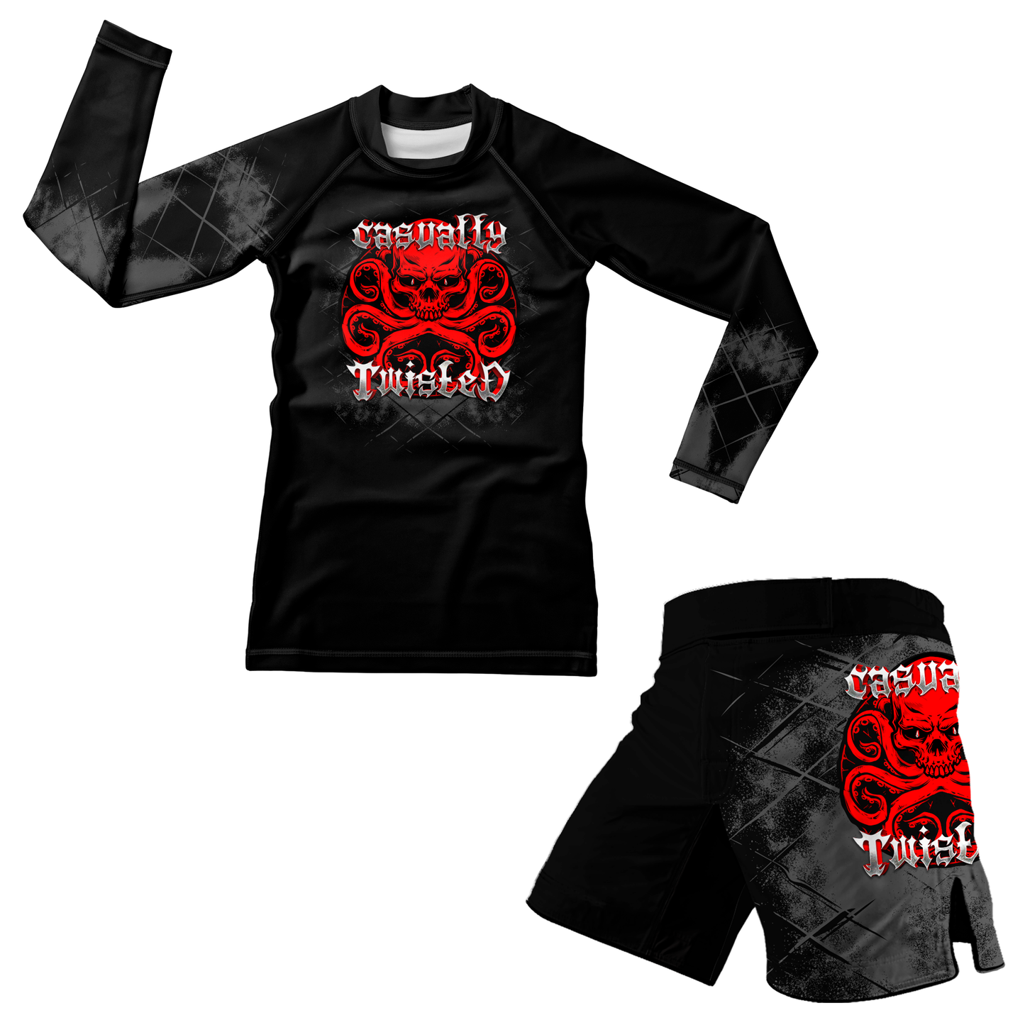 Casually Twisted Octopus Kids BJJ Rash Guard