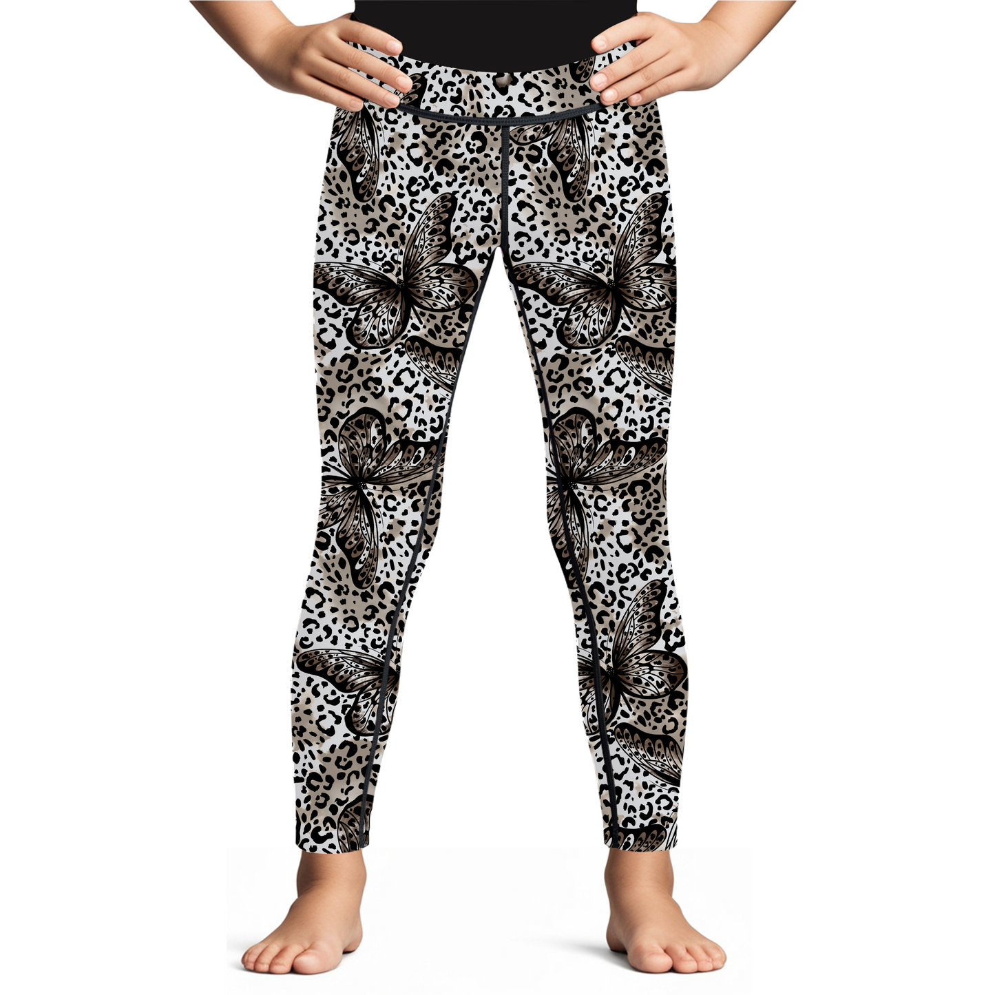 Leopard Butterfly Kids BJJ Spats