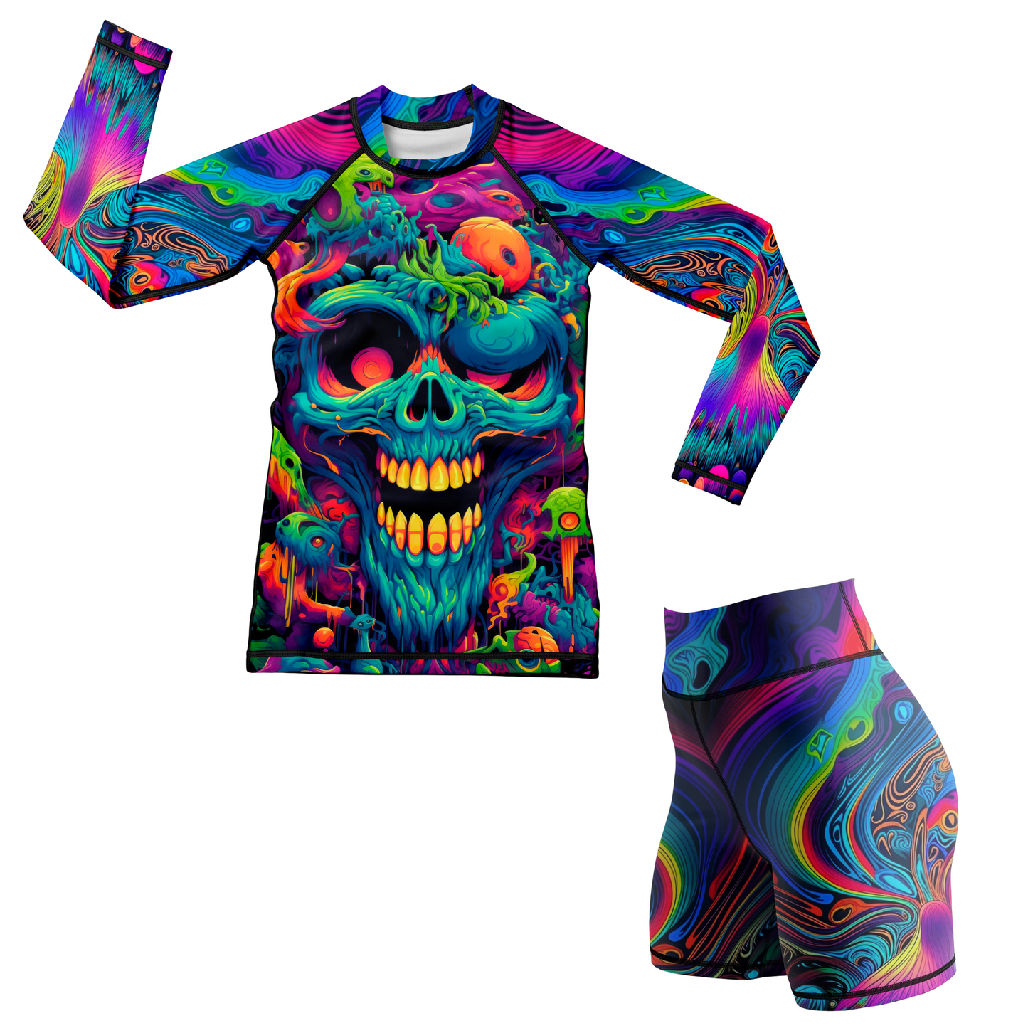 Psychedelic Lock BJJ Rashguard für Kinder