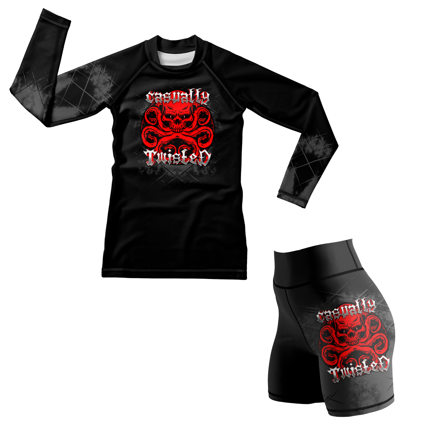 Casually Twisted Octopus Kids BJJ Rash Guard