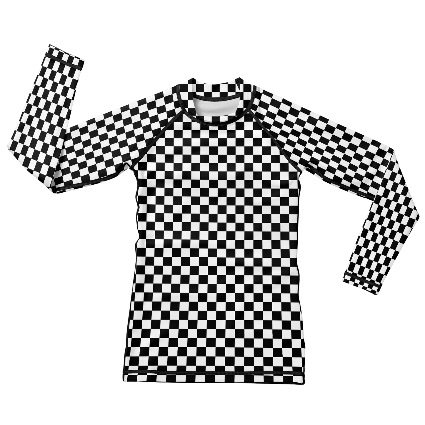 Checkered Kids BJJ Rash Guard