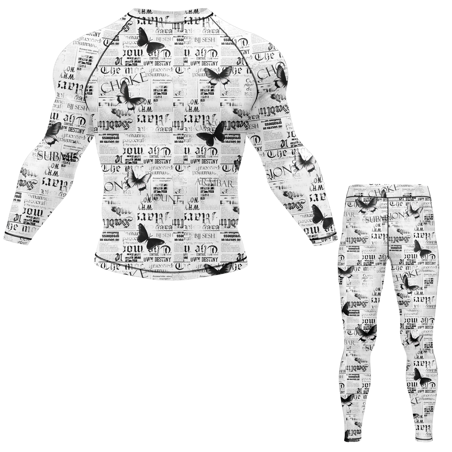Newspaper BJJ Rash Guard