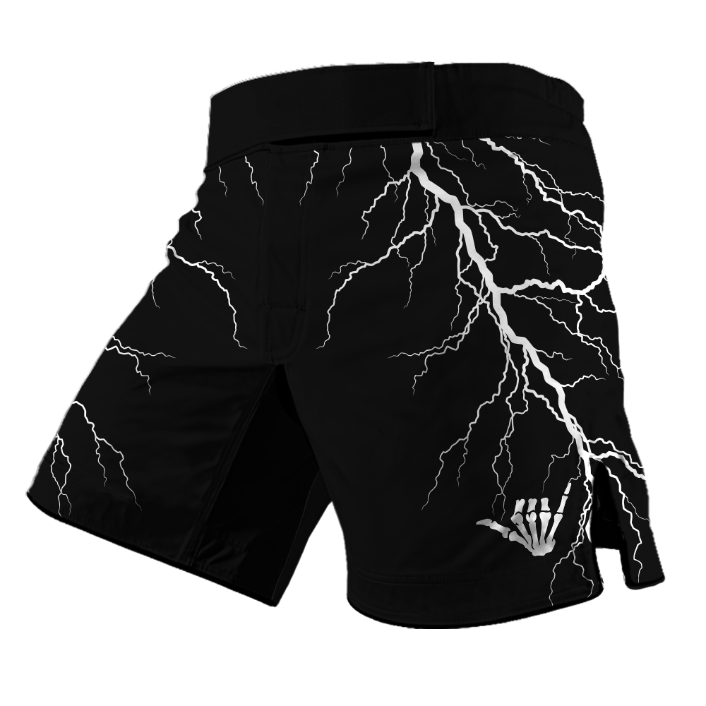 Black Lightning Bolt BJJ Rash Guard
