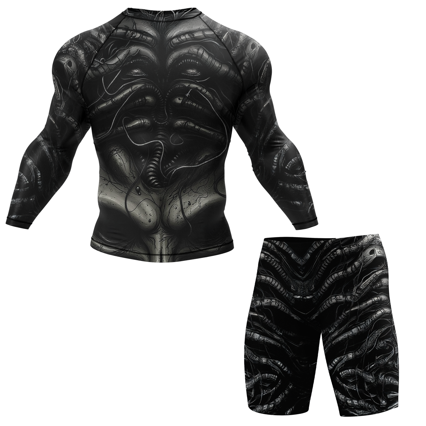 Alien Skeleton BJJ Spats Shorts