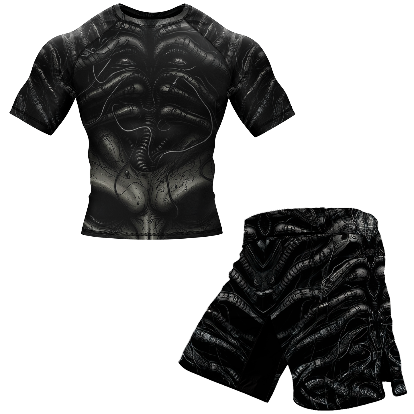Alien Skeleton BJJ Rash Guard - Shortsleeve