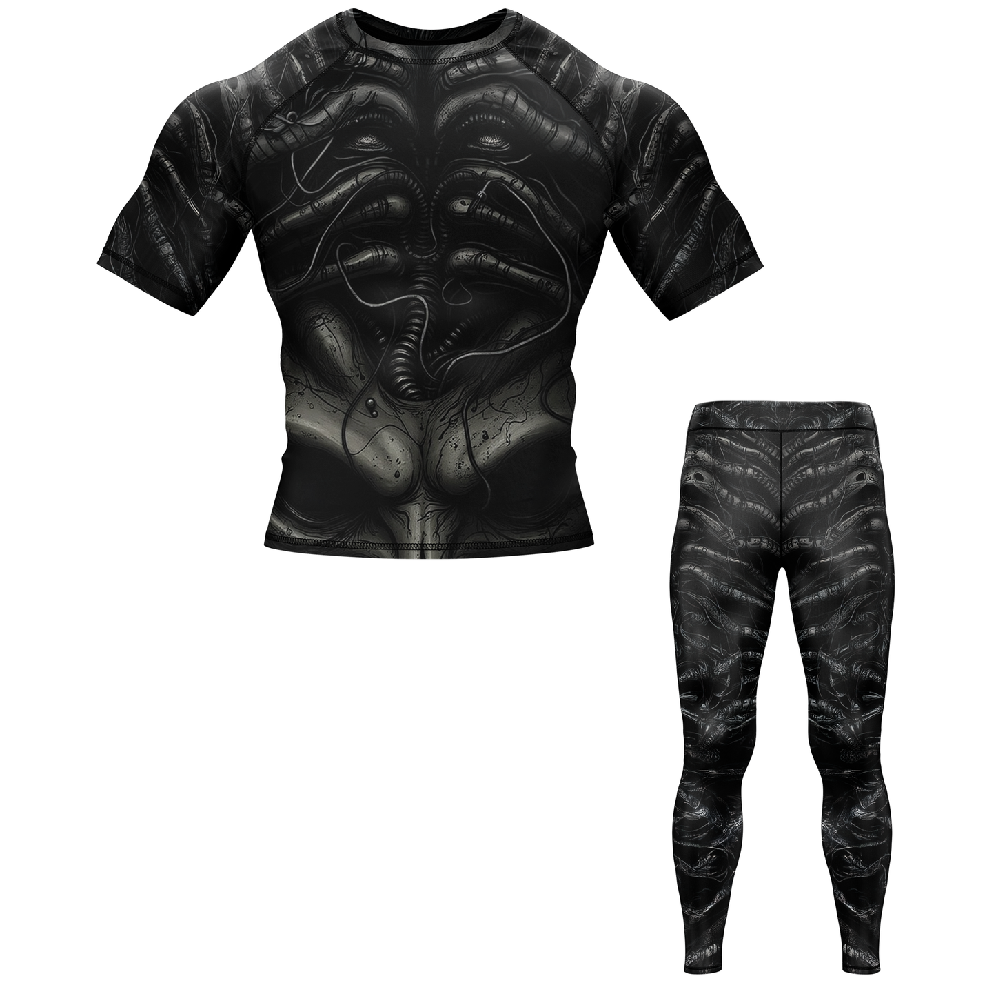 Alien Skeleton BJJ Rash Guard - Shortsleeve