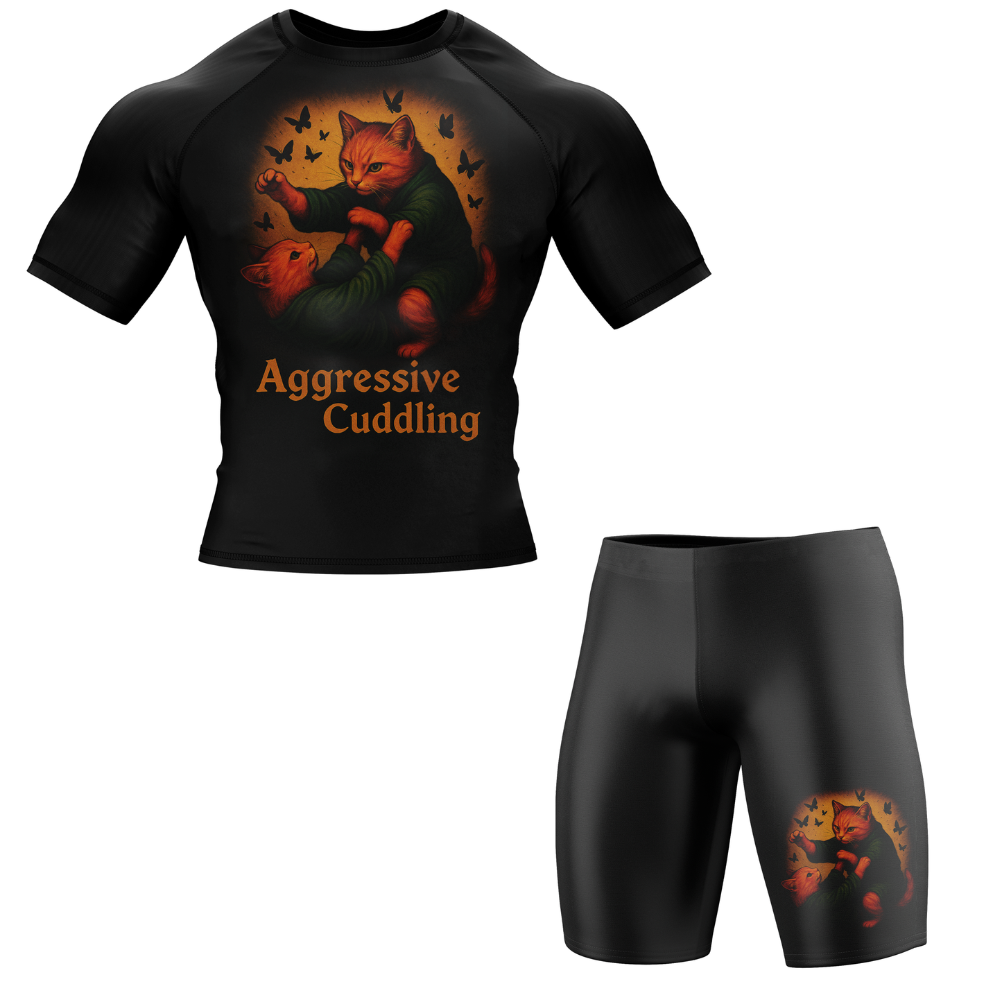 Aggressive Cuddling BJJ Rash Guard - Short Sleeve