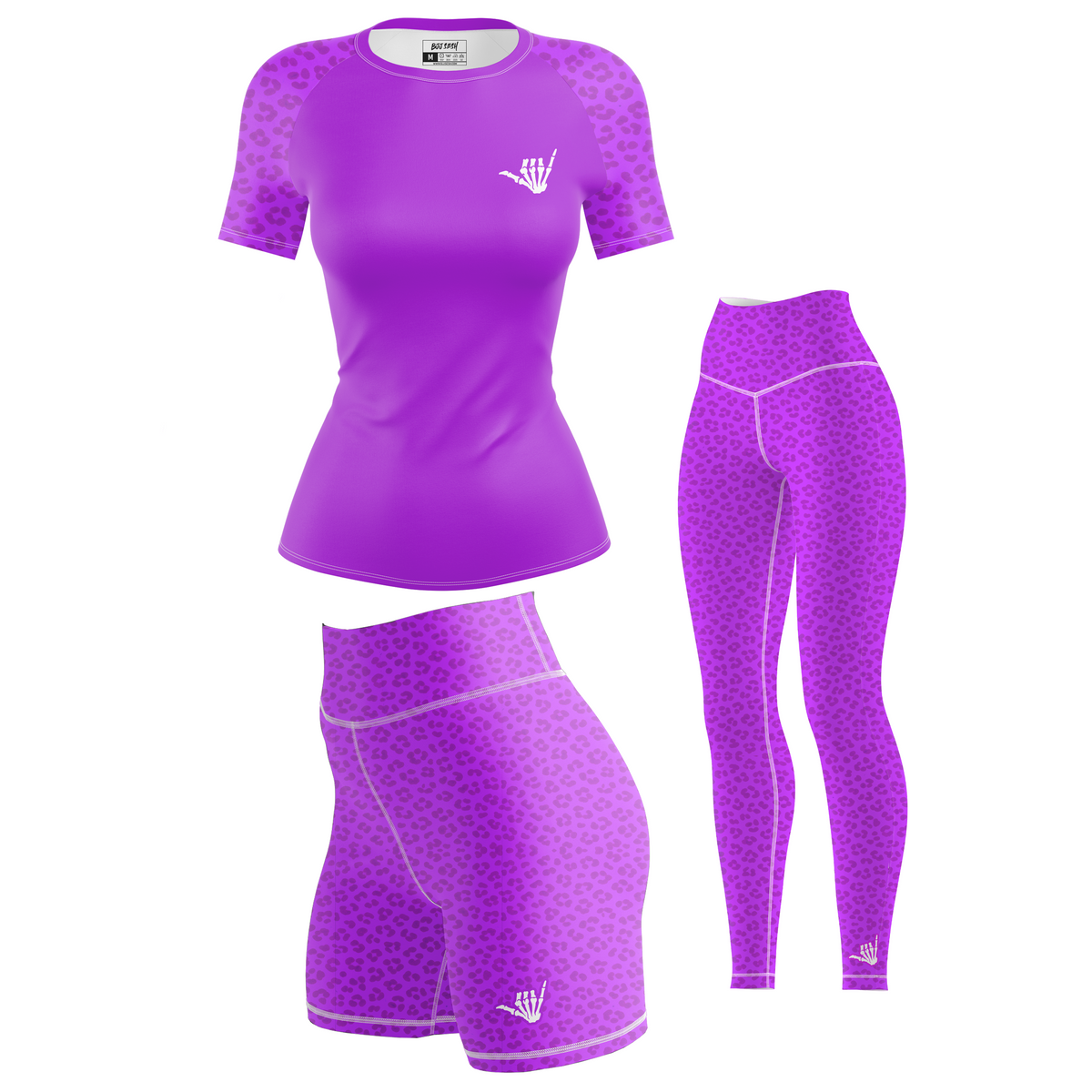 Mid Purple Predator Women's BJJ Rash Guard - Short Sleeve
