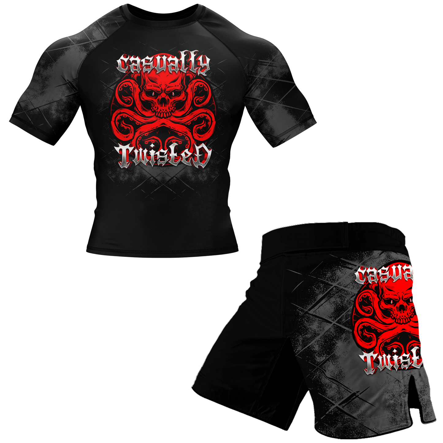 Casually Twisted Octopus BJJ Rash Guard - Shortsleeve