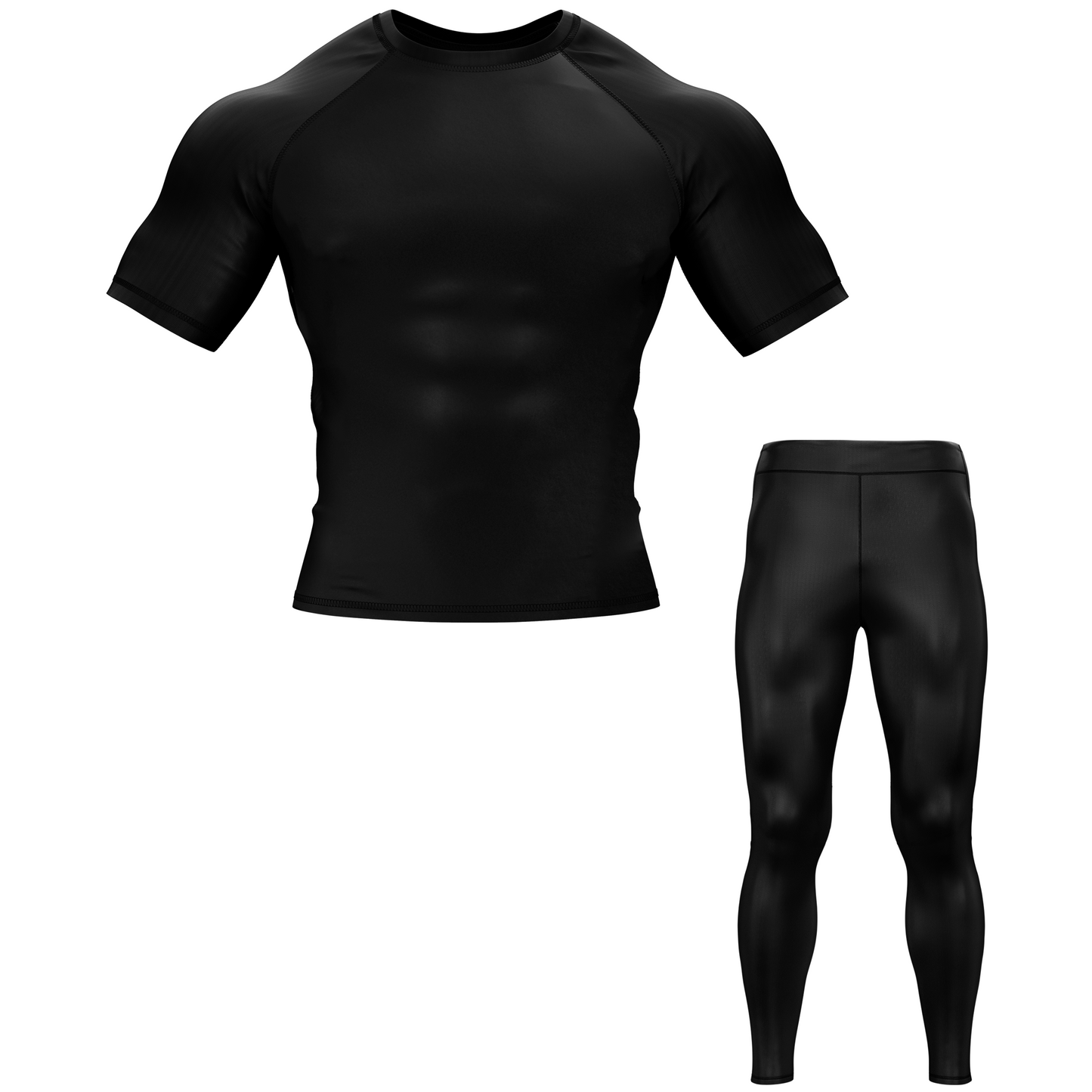 Plain Black BJJ Rash Guard - Shortsleeve