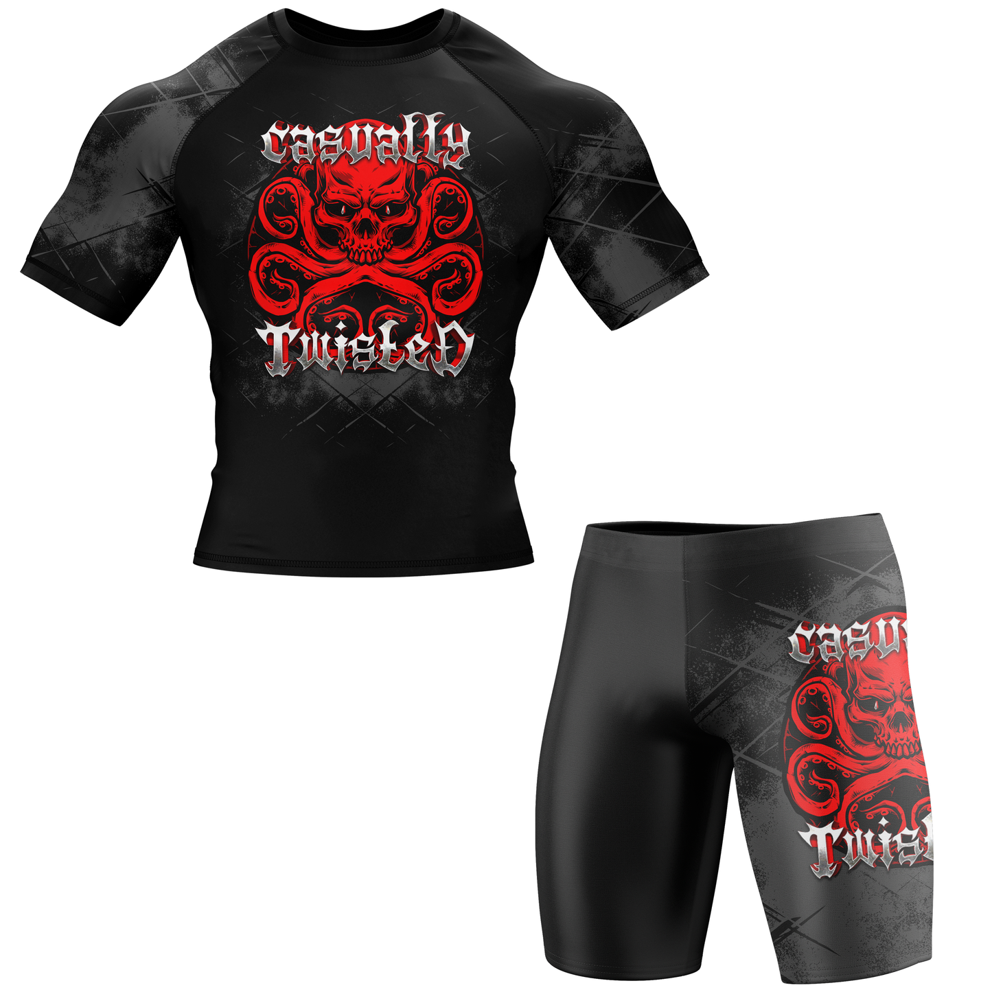 Casually Twisted Octopus BJJ Rash Guard - Shortsleeve