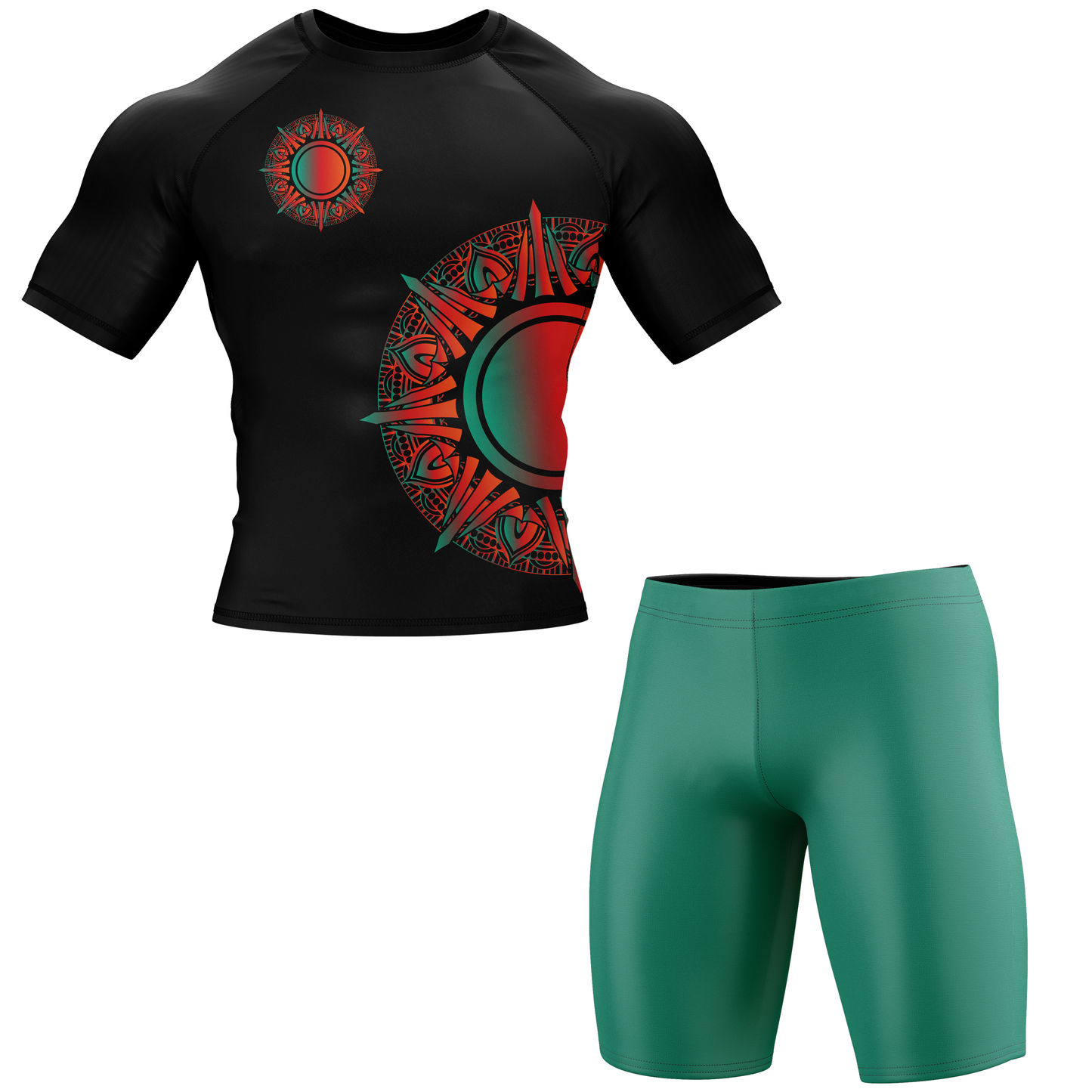 Sun Mandala BJJ Rash Guard - Shortsleeve