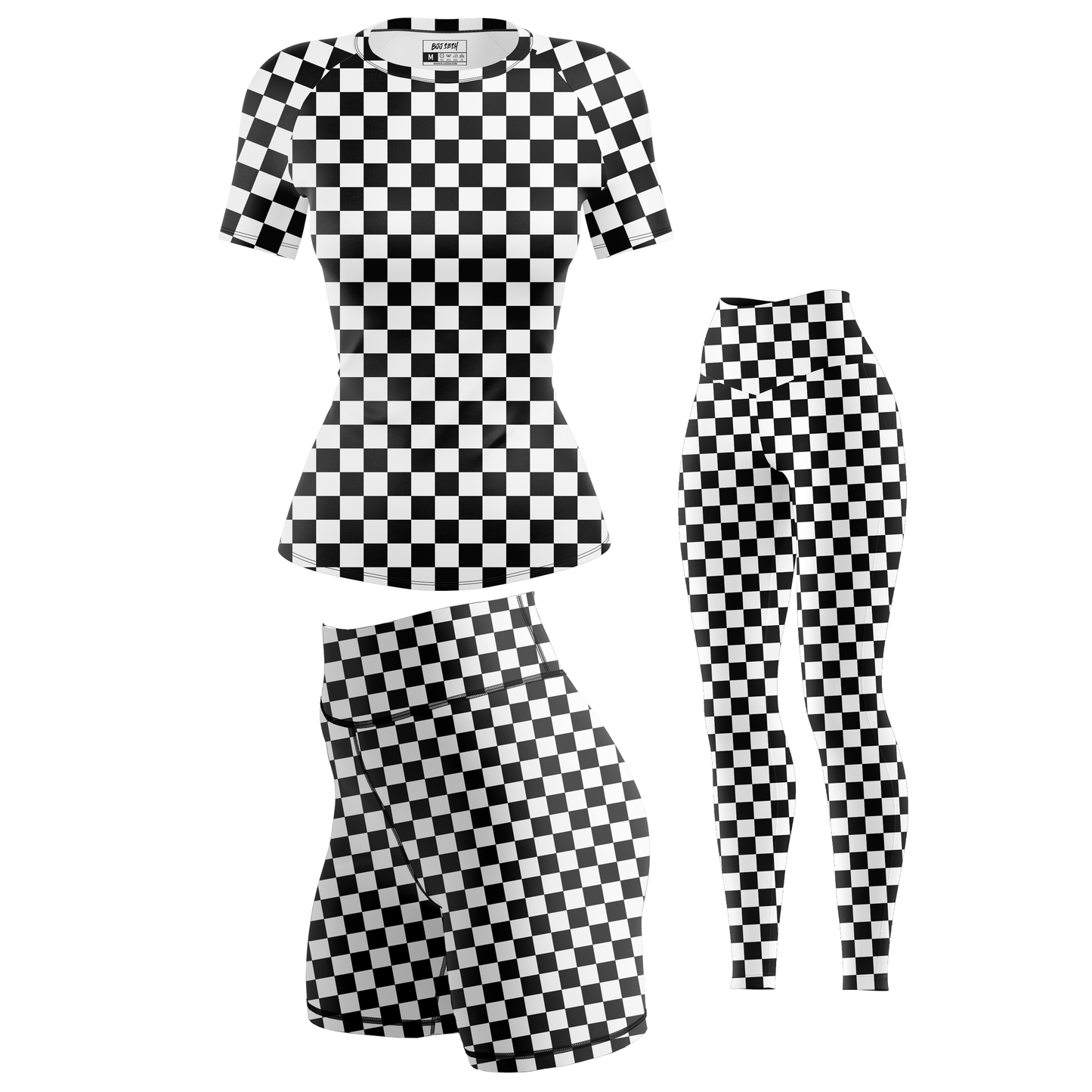 Checkered Women's BJJ Rash Guard - Shortsleeve