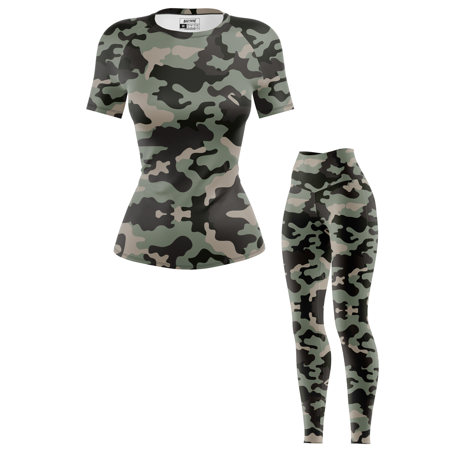Camouflage Women’s BJJ Rash Guard - Short Sleeve