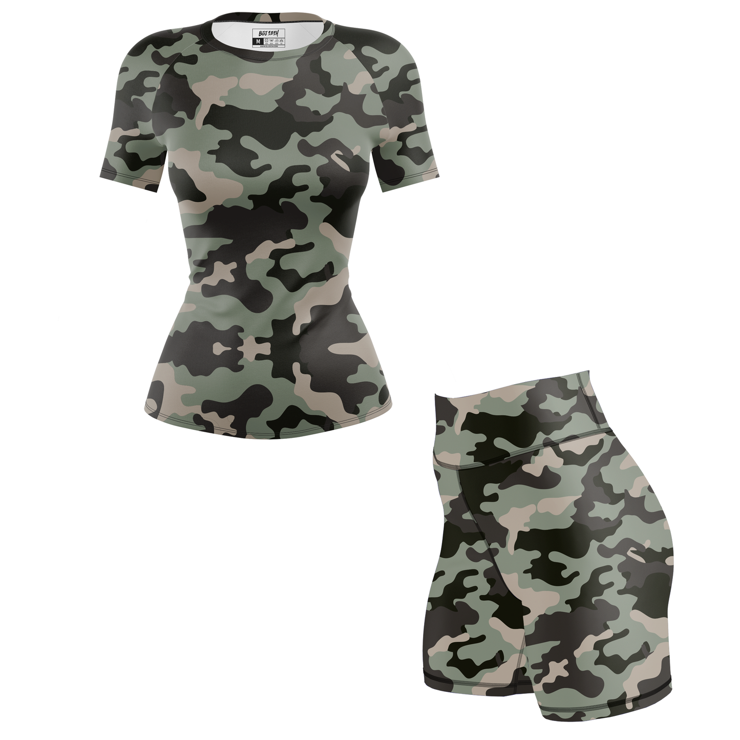 Camouflage Women’s BJJ Rash Guard - Short Sleeve