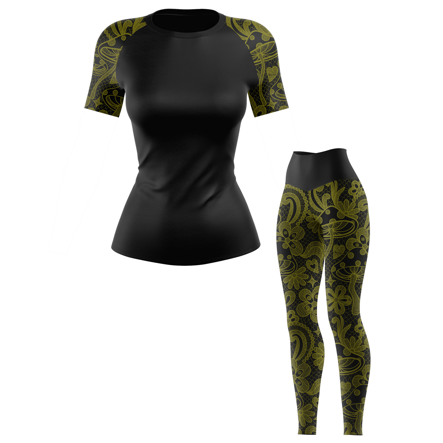 Neon Mushroom Women's BJJ Rash Guard - Shortsleeve