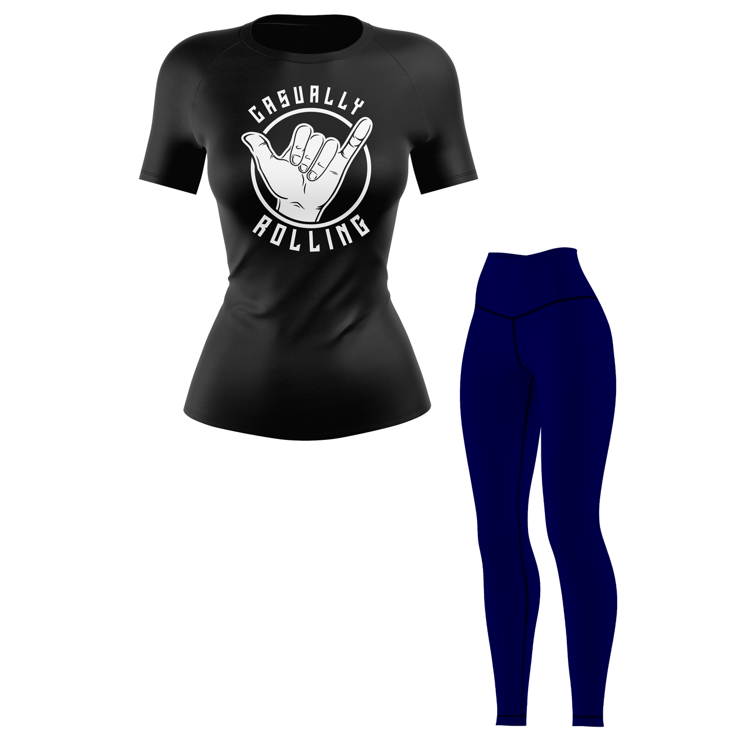 Casually Rolling Women's BJJ Rash Guard - Shortsleeve