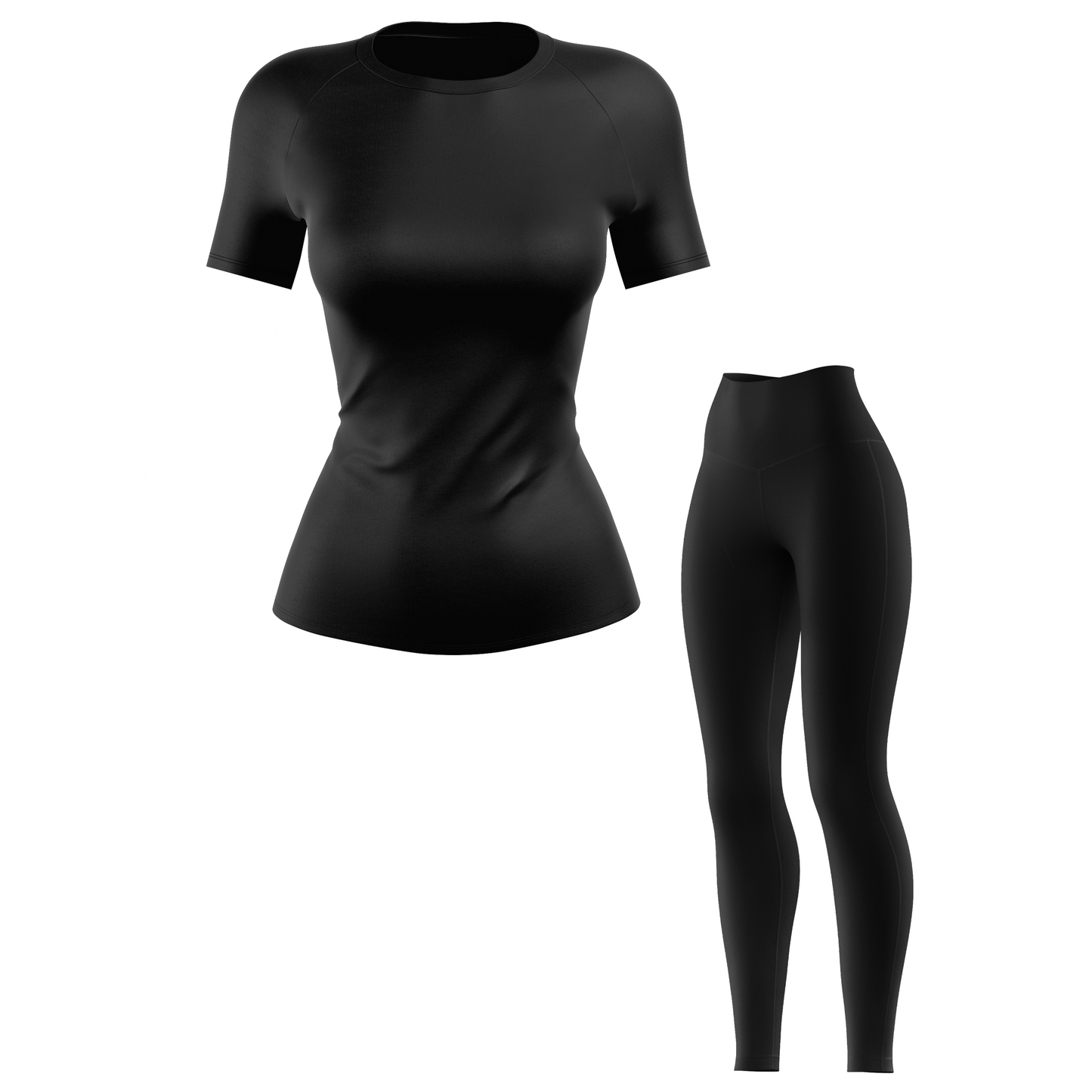 Plain Black Women's BJJ Rash Guard - Shortsleeve