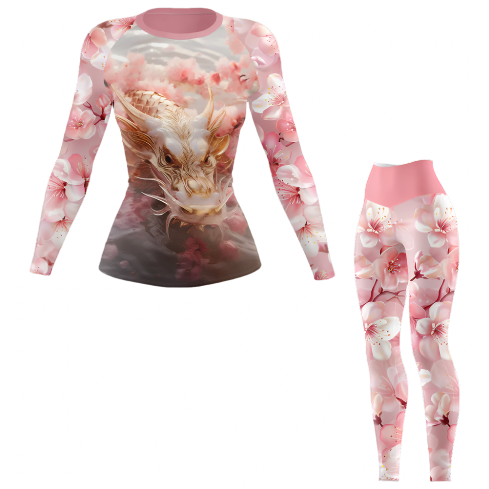 Camiseta de protección contra erupciones de BJJ para mujer Cherry Blossom Fury
