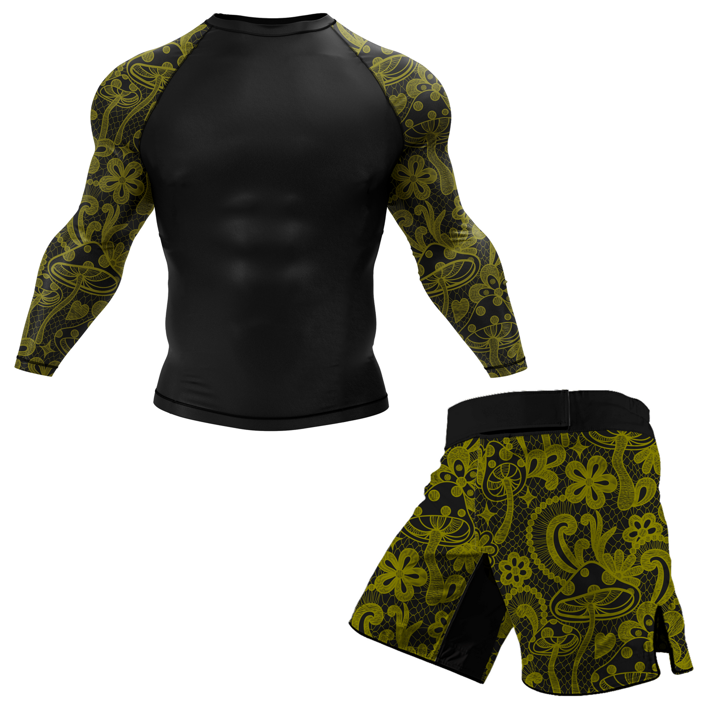 Neon Mushroom BJJ Shorts