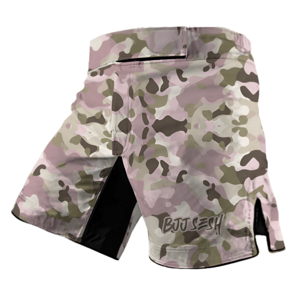 Combat Camo Pink BJJ Rash Guard - Short Sleeve