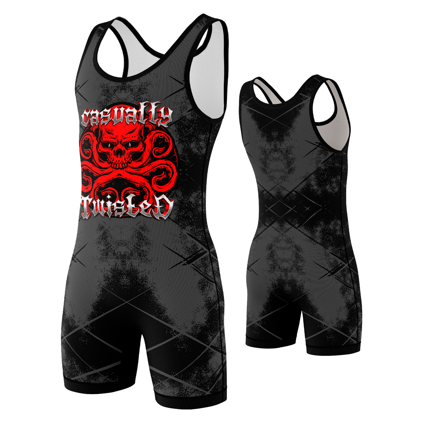Casually Twisted Octopus Wrestling Singlet