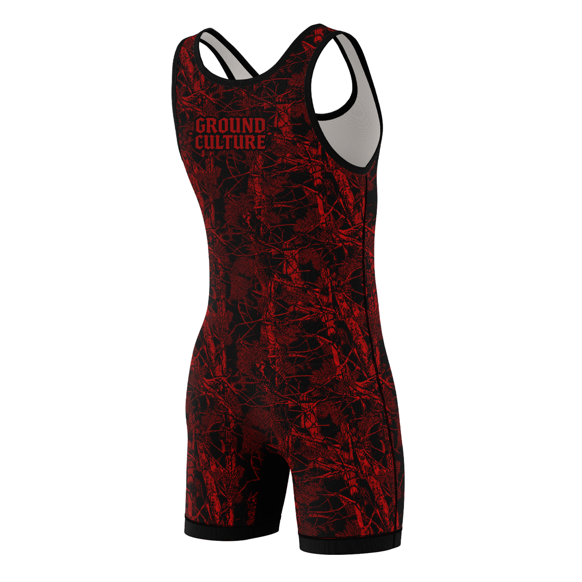 Red Forest Camo Wrestling Singlet
