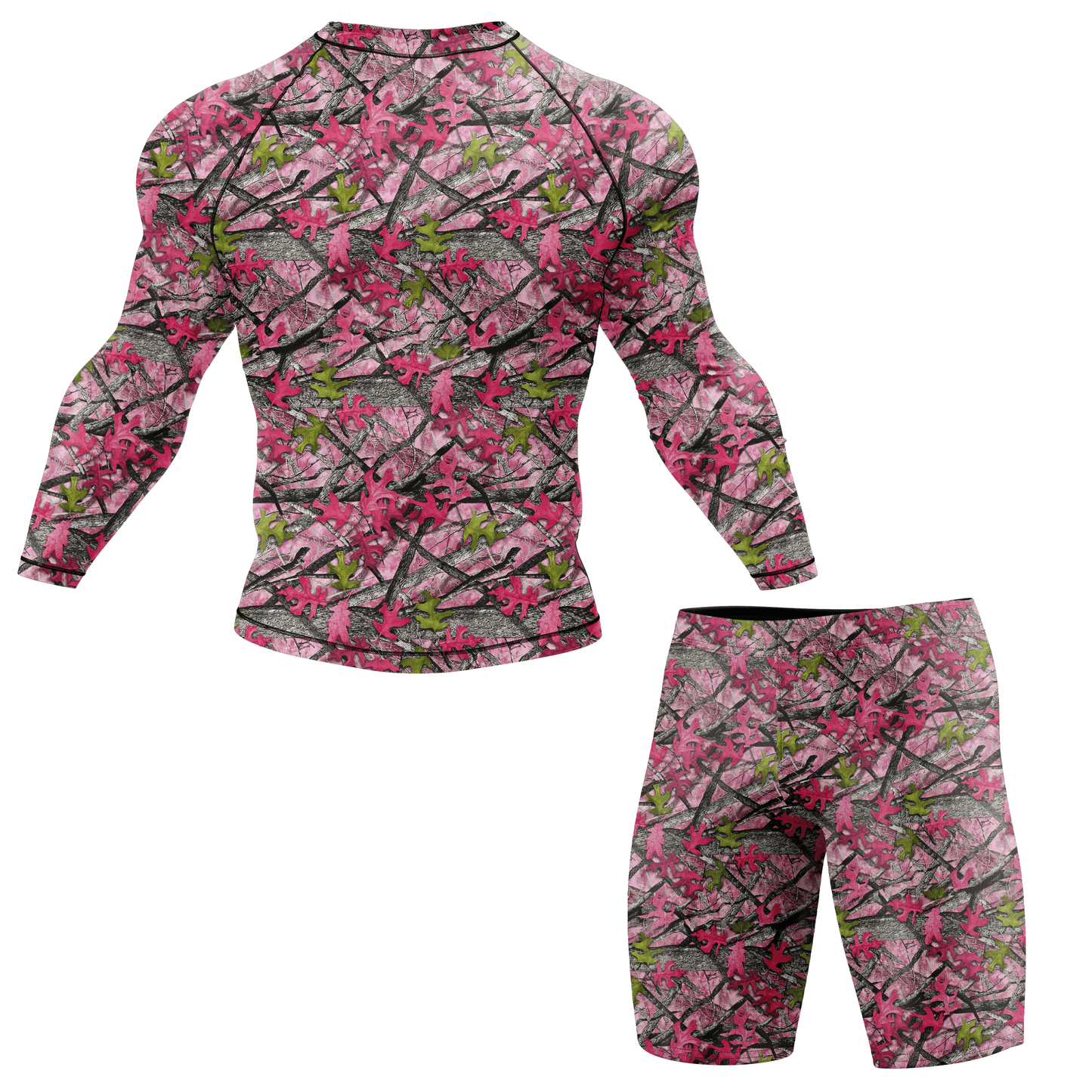 Pink Camo Tree BJJ Spats Shorts