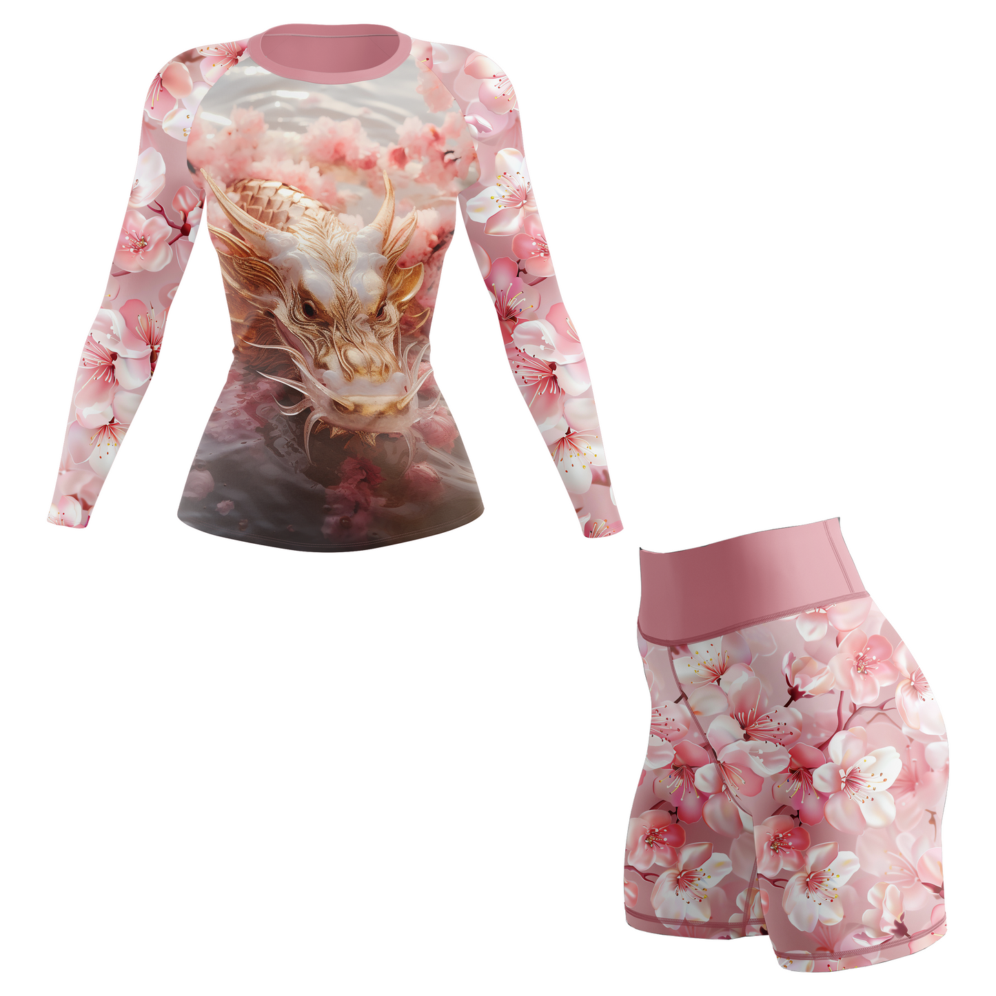 Camiseta de protección contra erupciones de BJJ para mujer Cherry Blossom Fury