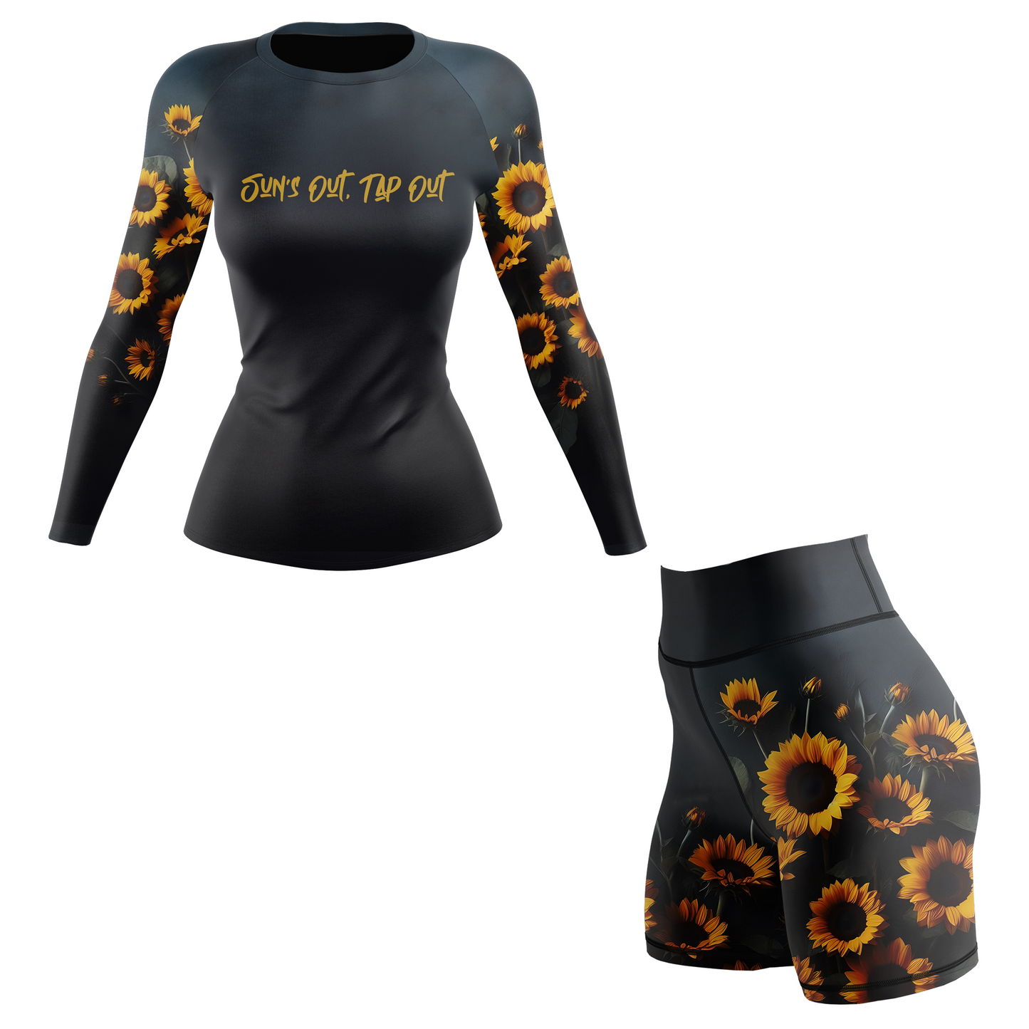 Sun's Out Tap Out BJJ Rash Guard