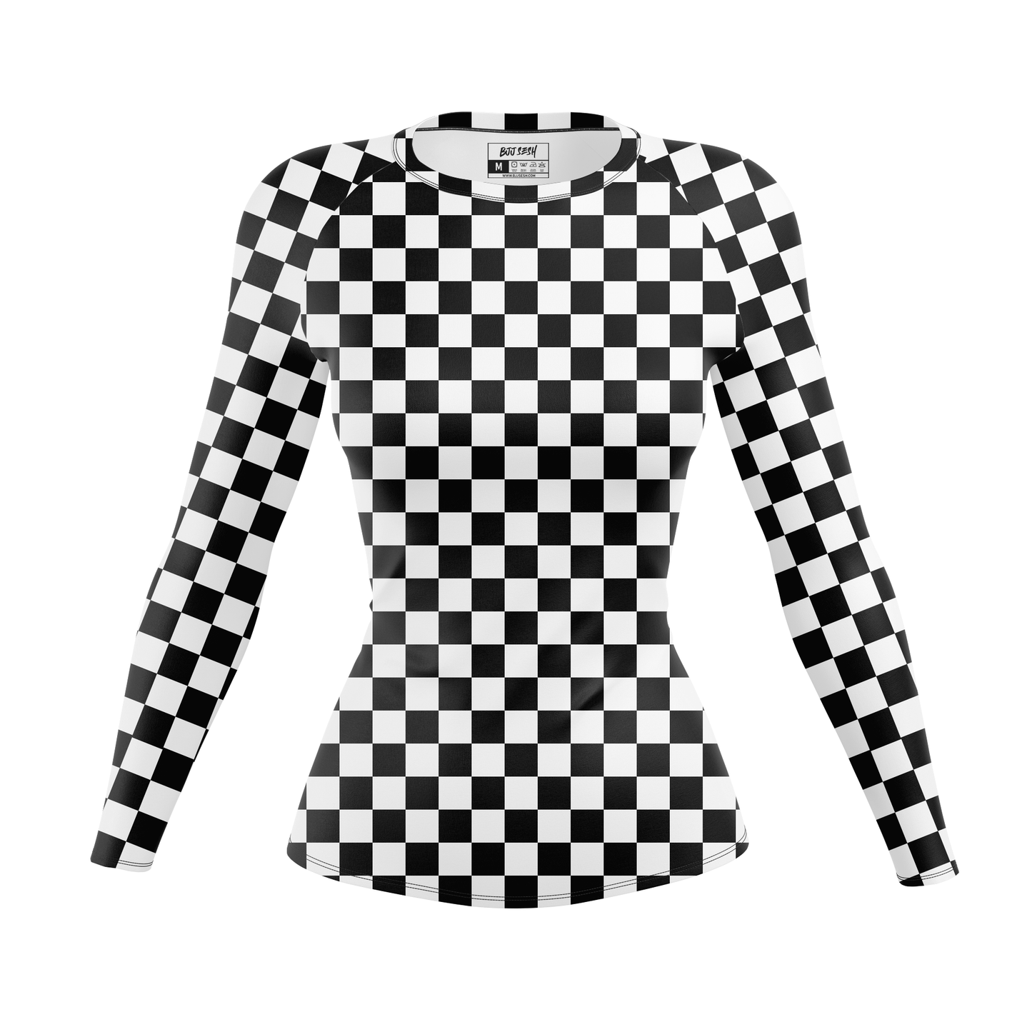 Checkered Women's BJJ Rash Guard