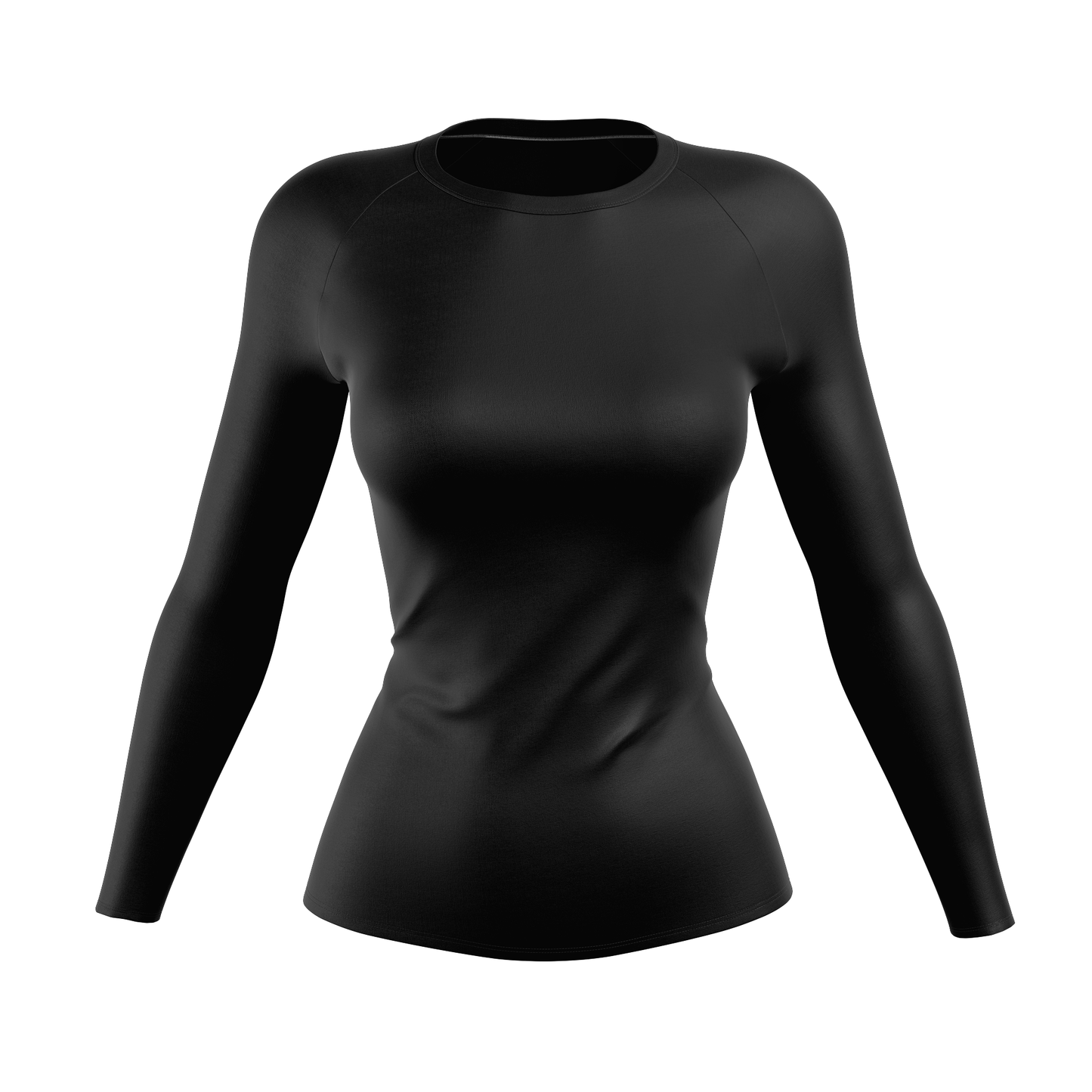 Plain Black Women's BJJ Rash Guard
