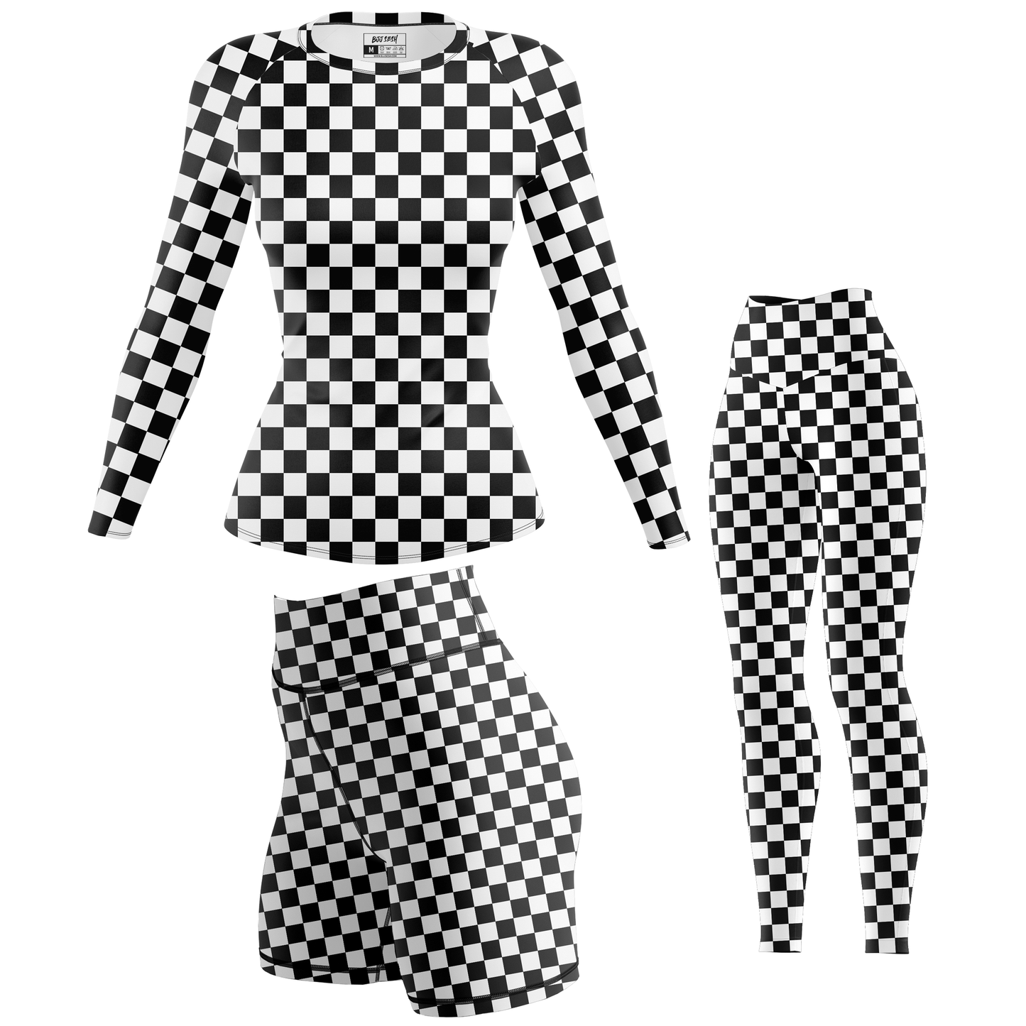 Checkered Women's BJJ Rash Guard