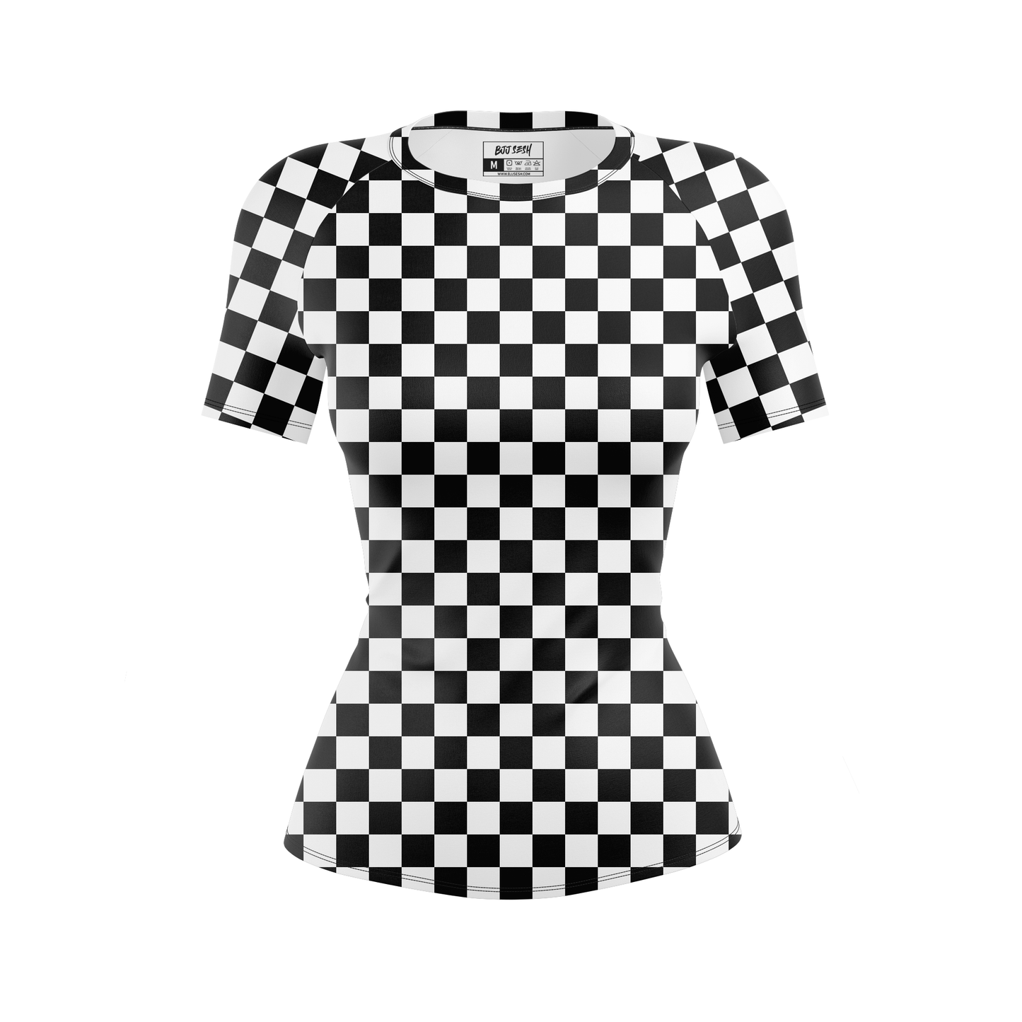 Checkered Women's BJJ Rash Guard - Shortsleeve