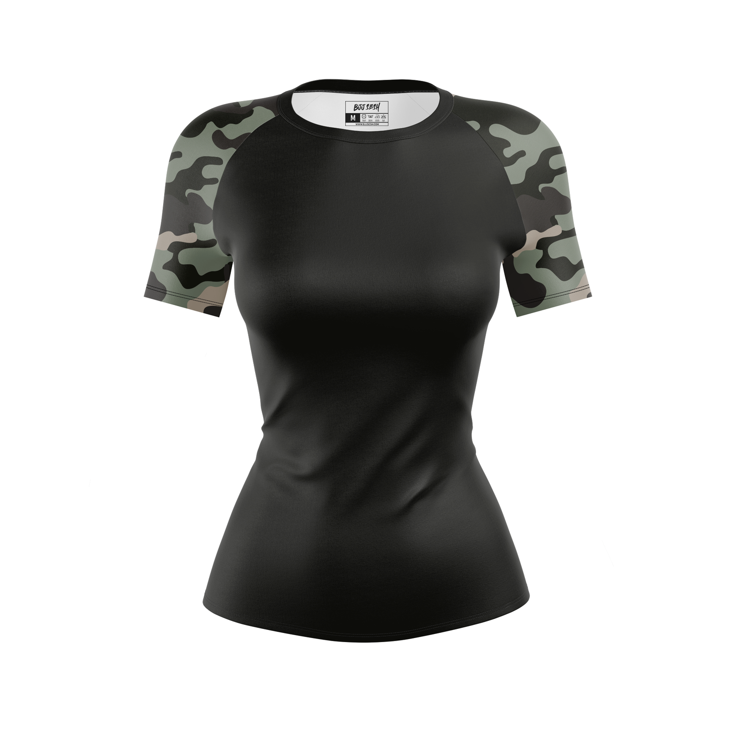 Camouflage Women’s BJJ Rash Guard - Short Sleeve