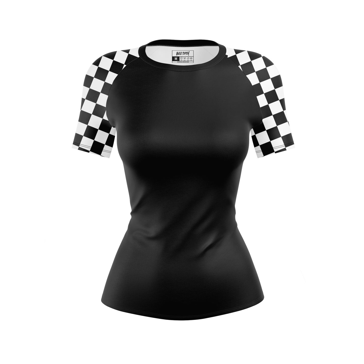 Checkered Women's BJJ Rash Guard - Shortsleeve