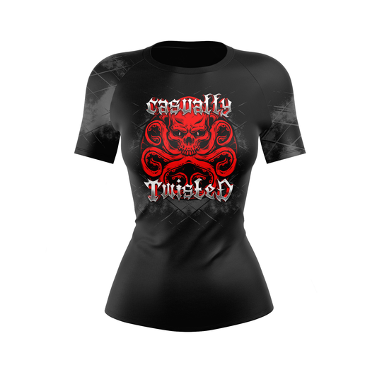Casually Twisted Octopus Women's BJJ Rash Guard - Shortsleeve