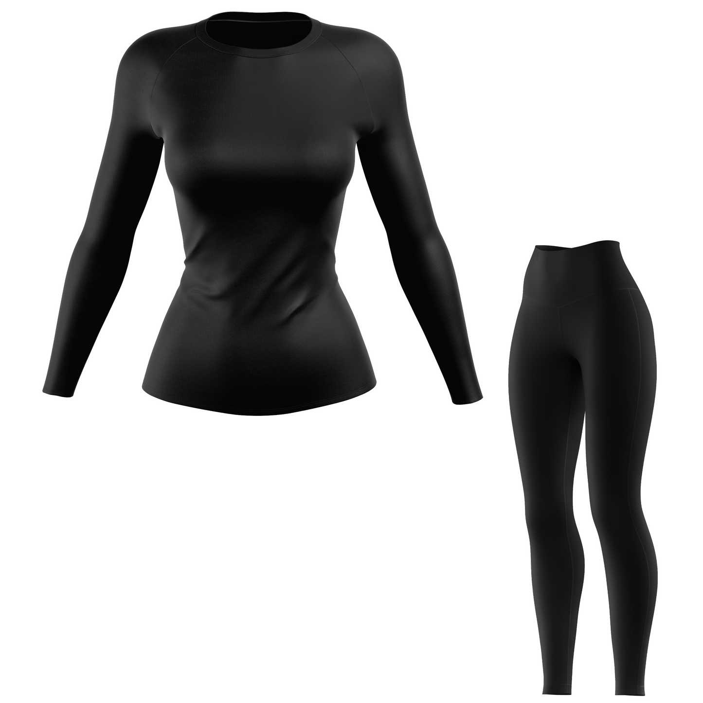 Plain Black Women's BJJ Rash Guard