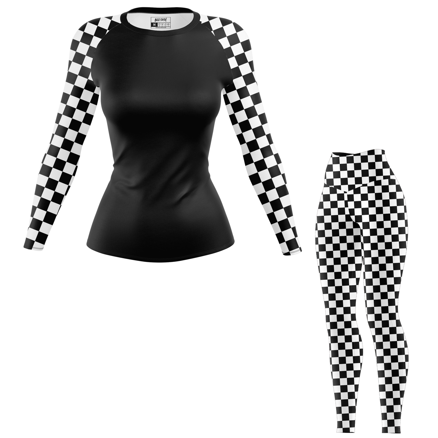 Checkered Women's BJJ Rash Guard