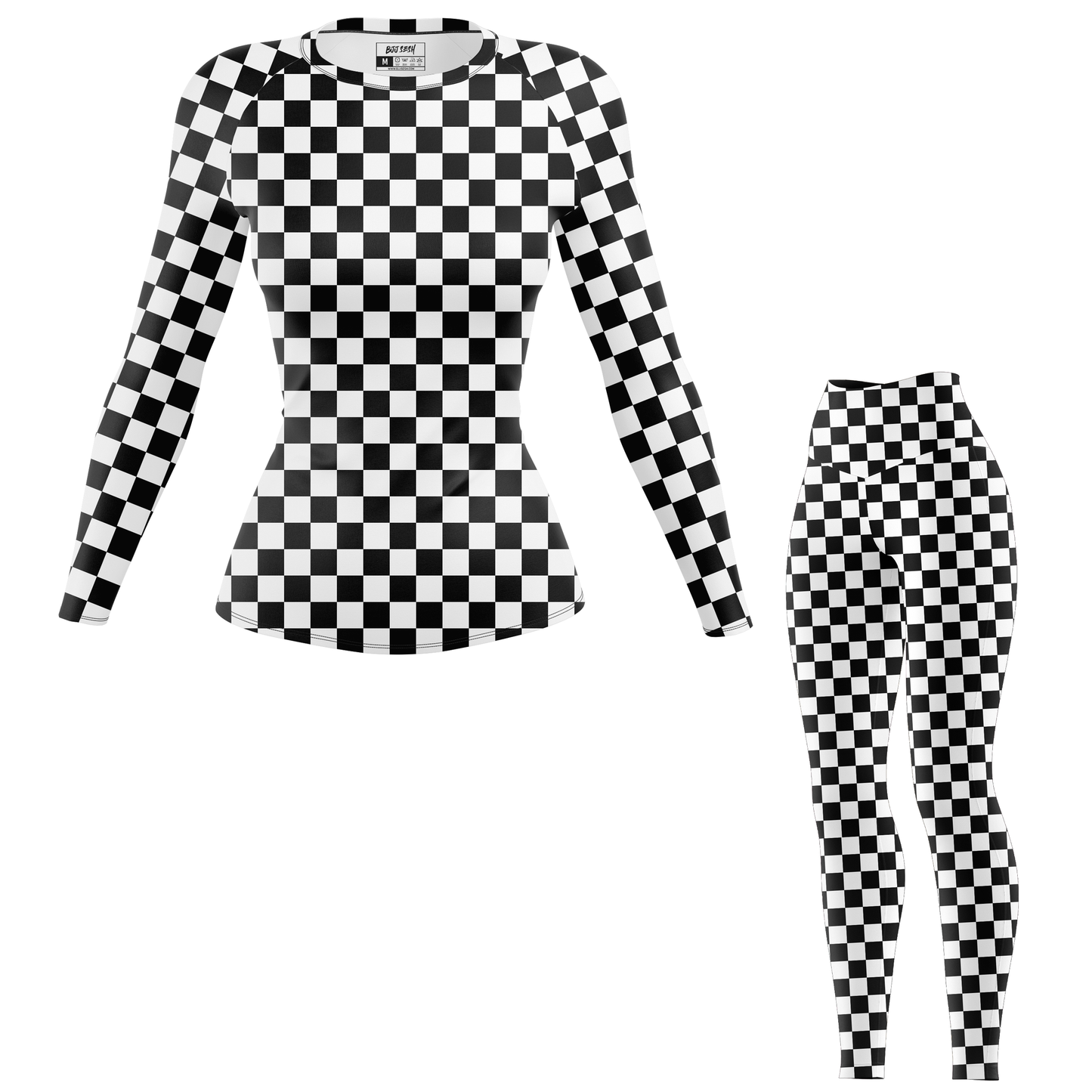 Checkered Women's BJJ Rash Guard
