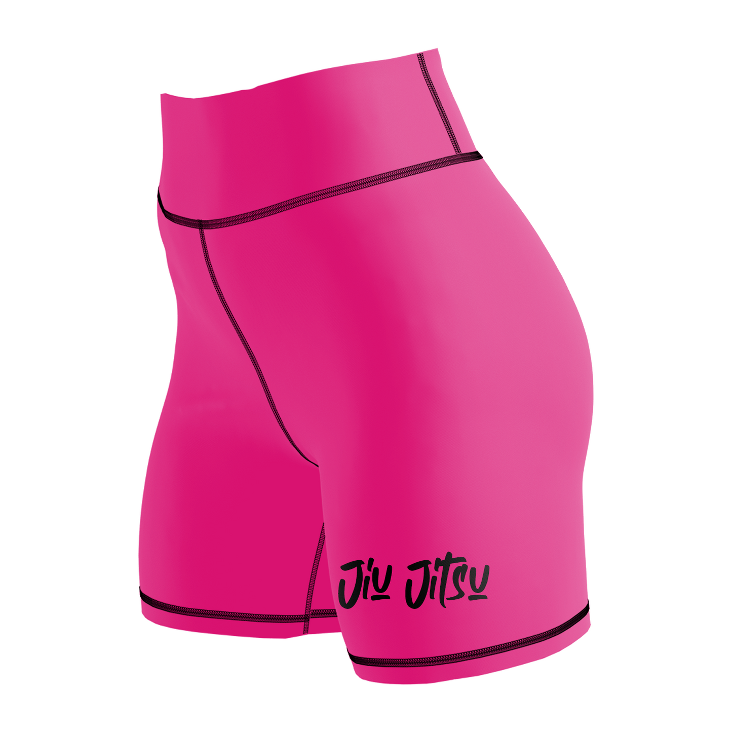 Black Pink Jiu Jitsu Women's BJJ Rash Guard - Short Sleeve