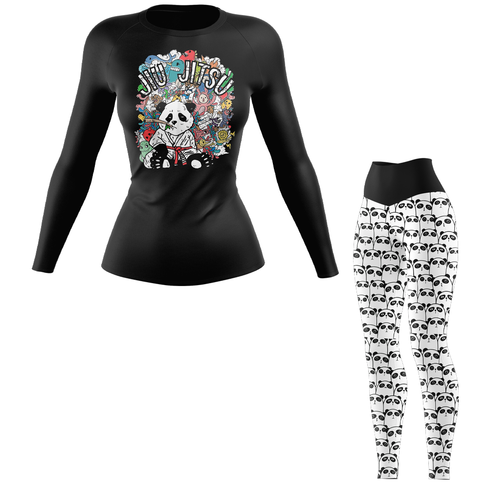 Mallas de BJJ para mujer Panda Doodle