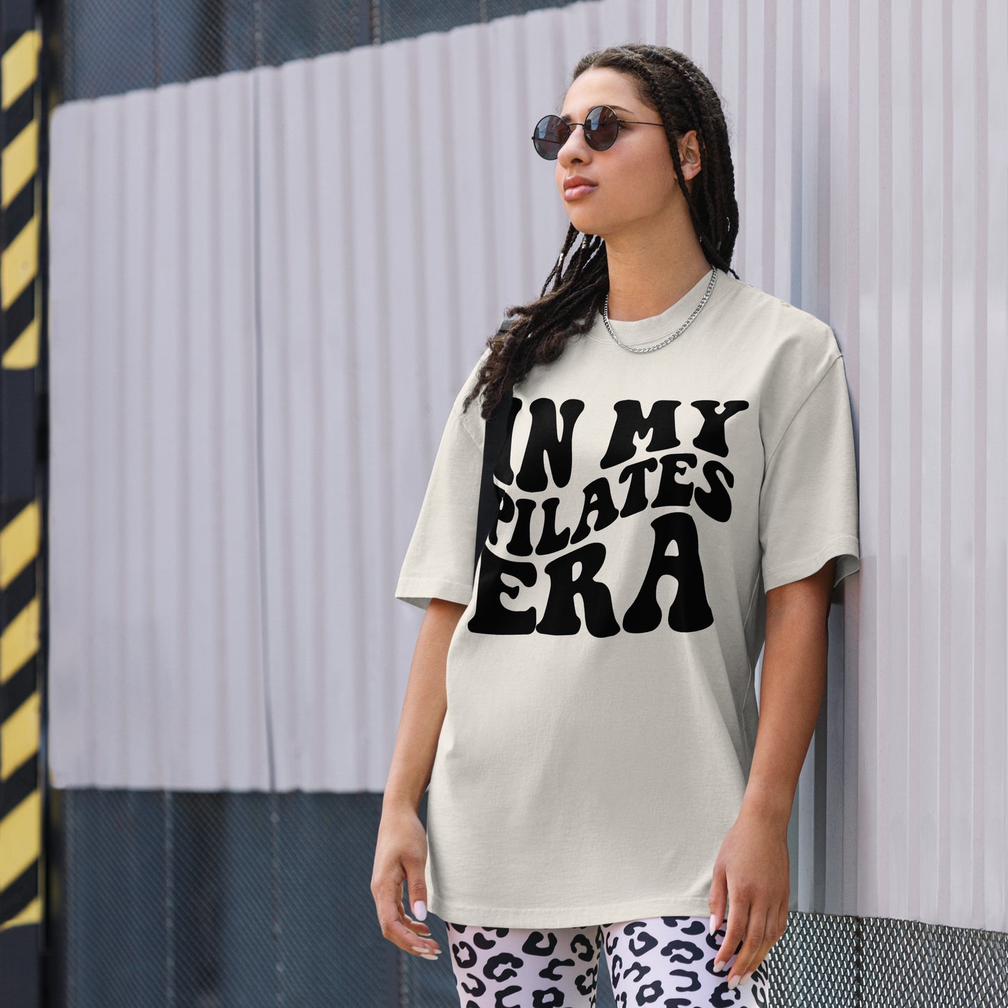 En mi era de Pilates: camiseta descolorida de gran tamaño